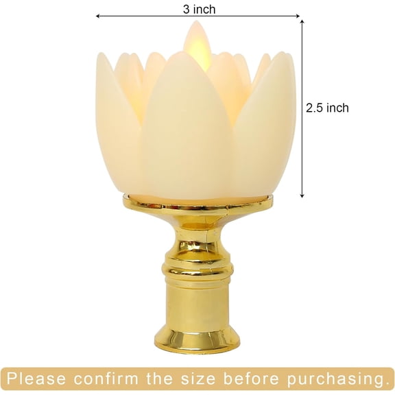 MINSUI-6 PCS Diwali LED Lotus Table Candles - 3 Lotus Lamps Electronic Buddhist Lights Battery Operated Buddha Flickering Warm White Lights for Home Decorative Temple Desktop Centerpiece