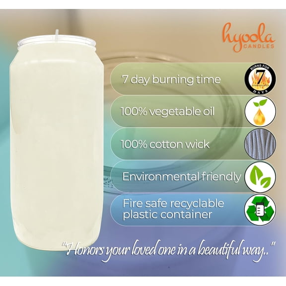 MINSUI-7 Day White Prayer Candles, 3 Pack - 6" Tall Pillar Candles for Religious, Memorial, Party Decor, Vigil and Emergency Use - Vegetable Oil Wax in Plastic Jar Container