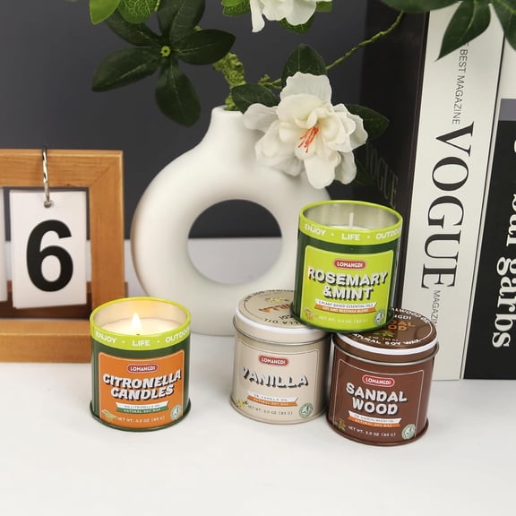 MINSUI-9-Pack Scented Soy Candle Gift Set  3 oz Jar Candles in 9 Fragrances (Red Cherry, Lavender, Vanilla, Citronella & More)  Clean-Burning, Vibrant Decorative Tins for Home, Spa & Relaxation