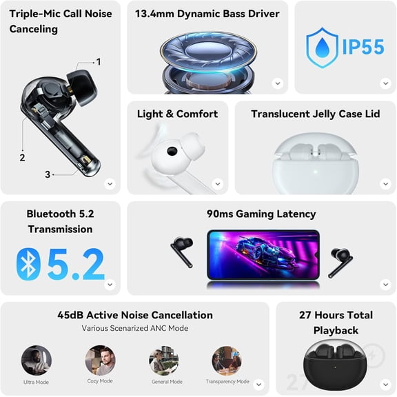 MINSUI-AbleBuds Bluetooth Earphone Headphones