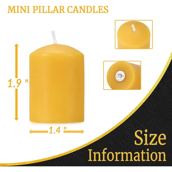 MINSUI-Beeswax Votive Candles Bulk-Pack of 10, Natural Unscented Beeswax Candles - 9 Hour Burn Time