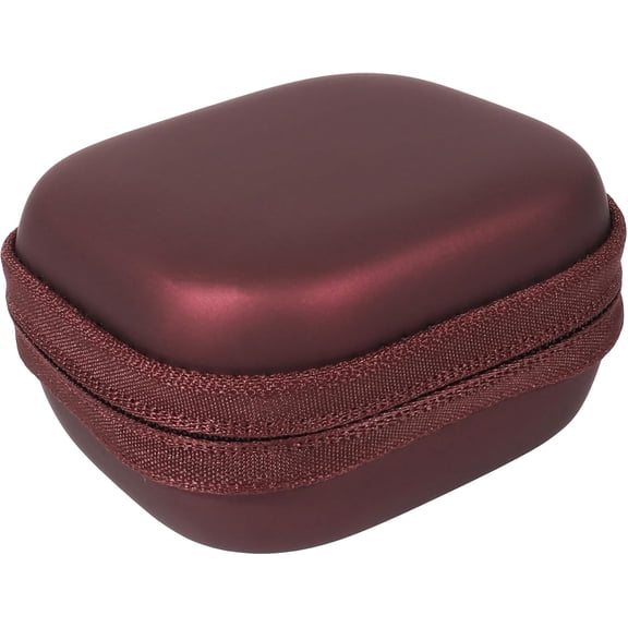 MINSUI-Case for JLab Go Pop+,Go Air Pop,Air Tones+/ Tones, JBuds Mini True Wireless Earbuds, Compact Organizer for the Charger case and Charger Cord (Red)