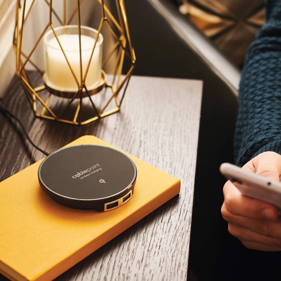 MINSUI-CubiePoint - Tabletop Qi Wireless Charging Station with Outlets and USB Ports