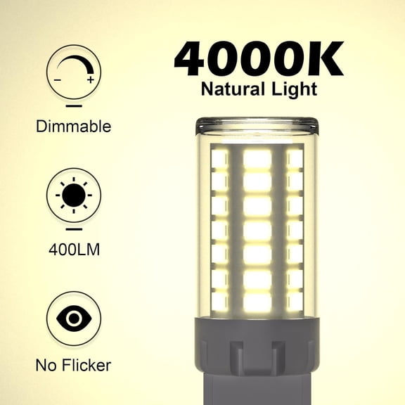 MINSUI-Dimmable G9 LED Bulb Natural Daylight White 4W 4000K 120V 400LM G9 Bi-Pin Base T4 Light Bulb for Chandelier, Equivalent 40 Watt Halogen Lightbulb Replacement, 6 Pack