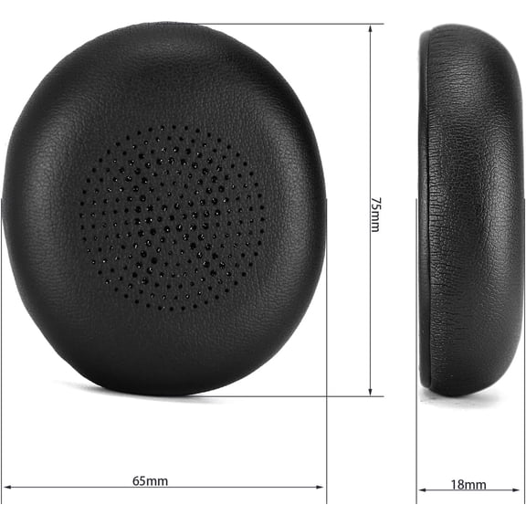 MINSUI-Earpads Replacement for Jabra Evolve2 65 UC/Elite 45h On-Ear Headset, Headphone Ear Pads Cushions with Softer Protein Leather (Black)