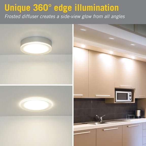 MINSUI-EdgeVue Under Cabinet LED Puck Light 4000K 233120
