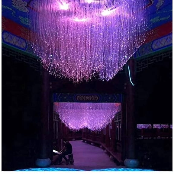 MINSUI-End Glow Fiber Optic Cable, PMMA 150pcs 0.03in 6.5ft Fiber Strands Lights Roll 0.75mm 2Meter Starlight Headliner Strings Star Sky Roof Ceiling Decoration