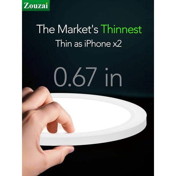 MINSUI-LED Flush Mount Ceiling Light Fixture, 9 Inch 18W Ultra Thin Flat, 1810LM 5CCT Selectable 2700K-6000K, Dimmable Round Ceiling Lights for Bathroom, Kitchen, Bedroom, Laundry, Hallway, 4 Pack