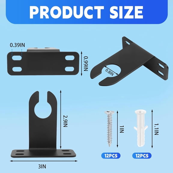 MINSUI-Landscape Lighting Gutter Brackets, for WAC Landscape Lighting Mount - 3 PK