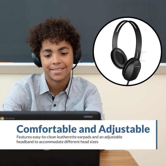 MINSUI-Lightweight 3.5mm Headphones - Great for use with Cell Phones, Tablets, Laptops, PCs, Macs (ACM-4004)