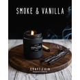 thumbnail image 1 of MINSUI-Premium Smoke & Vanilla Candle | Black Scented Candles for Men | Long Lasting with 45 Hour Burn Time, 7.6oz | Soy Candle | Aromatherapy at Home | Gifts for Men, 1 of 3