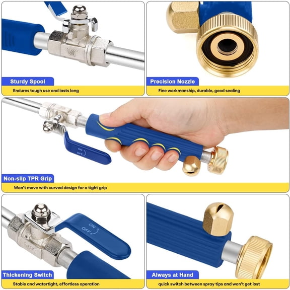 MINSUI-Pressure Washer Wand for Garden Hose Jet Nozzle Hydro Jet Washer Tools Quick Connect to Power Washer for Car Pet Window Washing and Patio Garden Watering