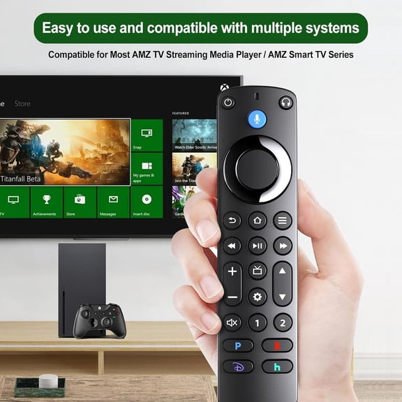 MINSUI-Replacement AMZ Voice Remote Control Pro Work for Most AMZ TV Streaming Media Player/AMZ Smart TVs, Including Remote Finder, tv Controls, Headphone Buttons and Multiple Functions in one