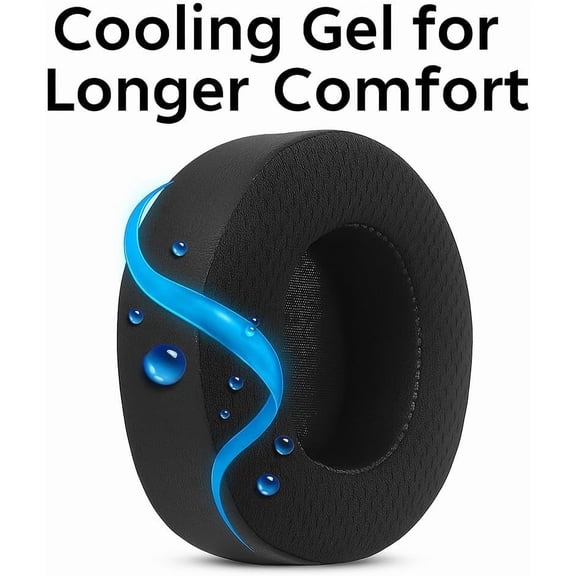 MINSUI-Replacement Cooling Gel Earpads Ear Cushions Compatible with SteelSeries Arctis Nova Pro Wireless ONLY Headphones, Ear Pads with Breathable Sports Fabric & Cooling Gel, Extra Thick