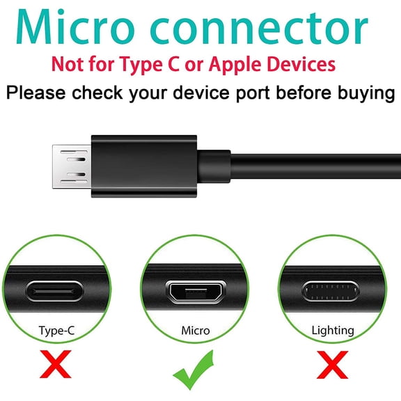 MINSUI-Replacement OontZ Angle 3 Charger Charging Cable for OontZ Angle 3, Angle 3 Ultra, Angle Solo, Angle 3 RainDance Portable Stereo Bluetooth Speaker Adapter Micro USB Power Cord (5 FT)