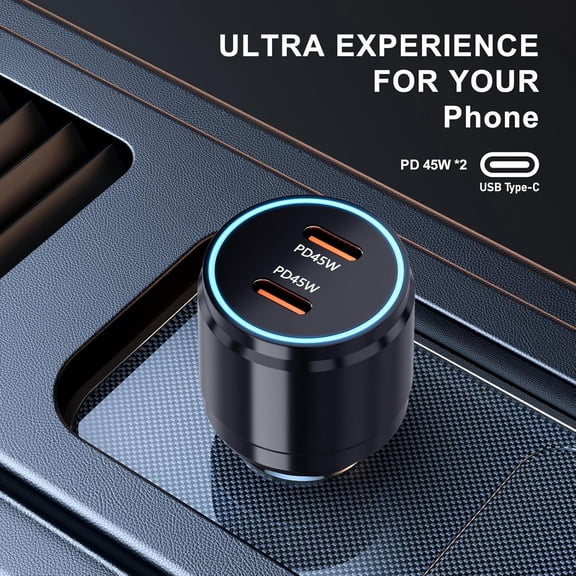 MINSUI-Samsung 45W USB-C Charger, 45W PPS Super Fast USB-C Wall/Car Charger for Samsung Galaxy S26 Ultra/S26/S26+/S25 Ultra/S25+/S25/S24 Ultra/S24+/S23/S22/S20(with 2X 6.6FT 5A Type C Cable)