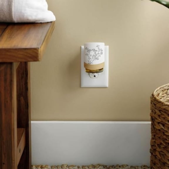 MINSUI-ScentPlug Diffuser Warmer for Plug in Air Fresheners, Fragrance Warmer with Light, Simplicity Design (Pack of 1)