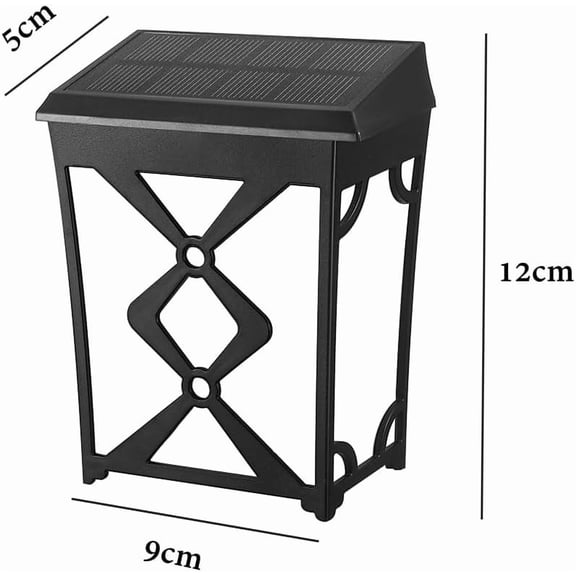 MINSUI-Solar Fence Lights OutdoorWaterproof IP65, LED Fence Lighting for Patios, Decks, Wall, Step, Backyards, Railing, Porch( 2 Pack Warm White & RGB)