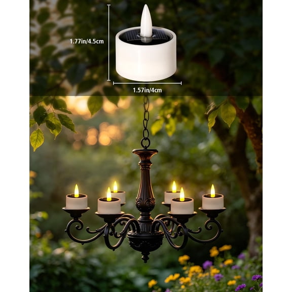 MINSUI-Solar Tea Lights Outdoor Waterproof - 8 Pcs Rechargeable Dusk to Dawn Lighting Small LED Votive Candles, Flameless Flickering Reusable Solar Candle for Lanterns Garden Patio Table Window Home