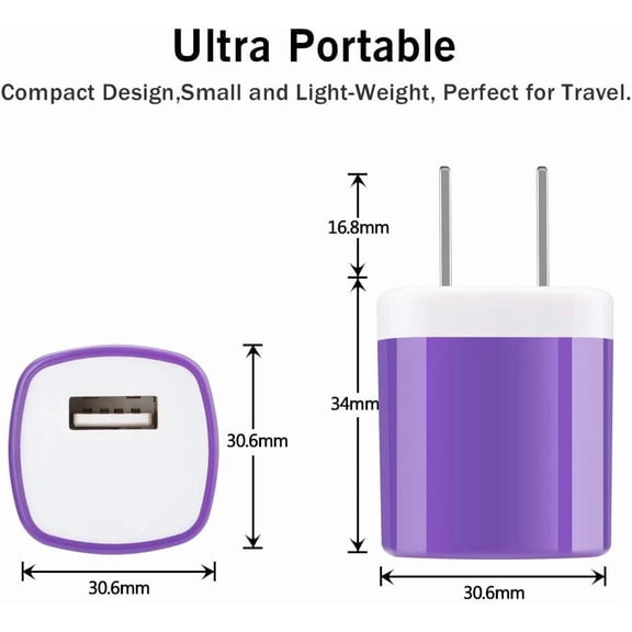 MINSUI-USB Charger Plug,Fast Charging Block,1A USB Cube 10Pack Wall Outlet Adapter Compatible iPhone 17 Pro Max/16 Plus/15/14/13/12/11/X/SE/8, Samsung Galaxy S25Ultra/S24FE/A17/A16/A36/A56/S23,Pixel