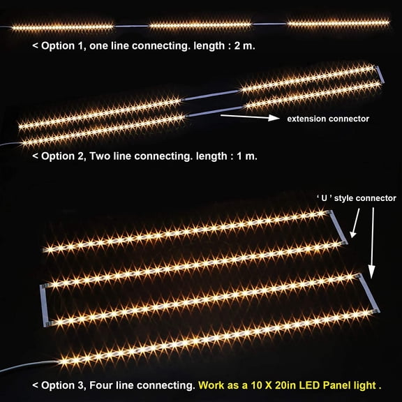 MINSUI-Under Cabinet Lighting Kit,Flexible LED Strip Lights Bar,Under Counter Lights for Kitchen,Cupboard,Desk,Monitor Back,Shelf,6.6 Feet Tape Light Set,ETL Listed,120 LEDs,1100lm,2700K WarmWhite