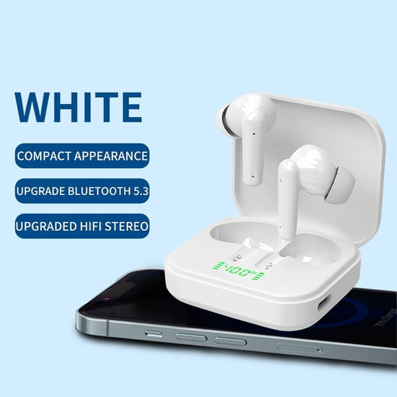MINSUI-Wireless Earbuds, Deep Bass Bluetooth 5.3 Headphones 48Hrs Battery Life with Wireless Charging Case, Sport Ear Buds IPX7 Waterproof True TWS Built in Mic Power Display for Android iOS