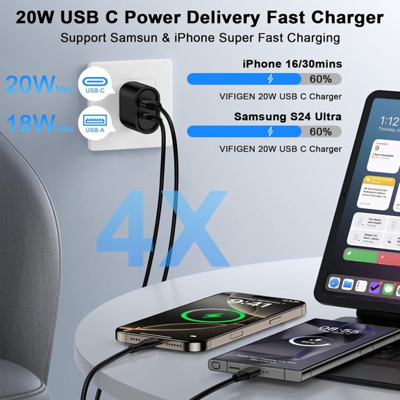 MINSUI-for Samsung Fast Charger Type C for Samsung Galaxy S26 Ultra S26+ S26 S25 FE S25 Ultra S25 S24 Ultra S24+ S24 A17 A16 5G A15 S23 S22 S21,Pixel 10a,USB C Wall Charger Block Android Plug 6FT USB
