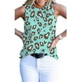 thumbnail image 1 of MINT PLUS PINK - WOMEN'S CASUAL BASIC SUMMER CUTE TANK TOPS | Summer Essential | Leopard Aqua/Mint| Soft & Stylish Sleeveless Blouses for Every Occasion, 1 of 4