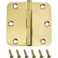 thumbnail image 1 of MINTCRAFT RAD CRNR HINGE 3-1/2 BRT BRASS, 1 of 2