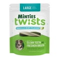 thumbnail image 1 of MINTIES Twists Dog Dental Bone Chews for Medium/Large Dogs Over 30 lbs, Vanilla and Mint Flavor, 24 oz, 1 of 8