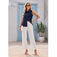 thumbnail image 1 of MINTLIMIT Women's Sleeveless Button Down Shirt Basic Solid Collared Work Blouse, 1 of 5