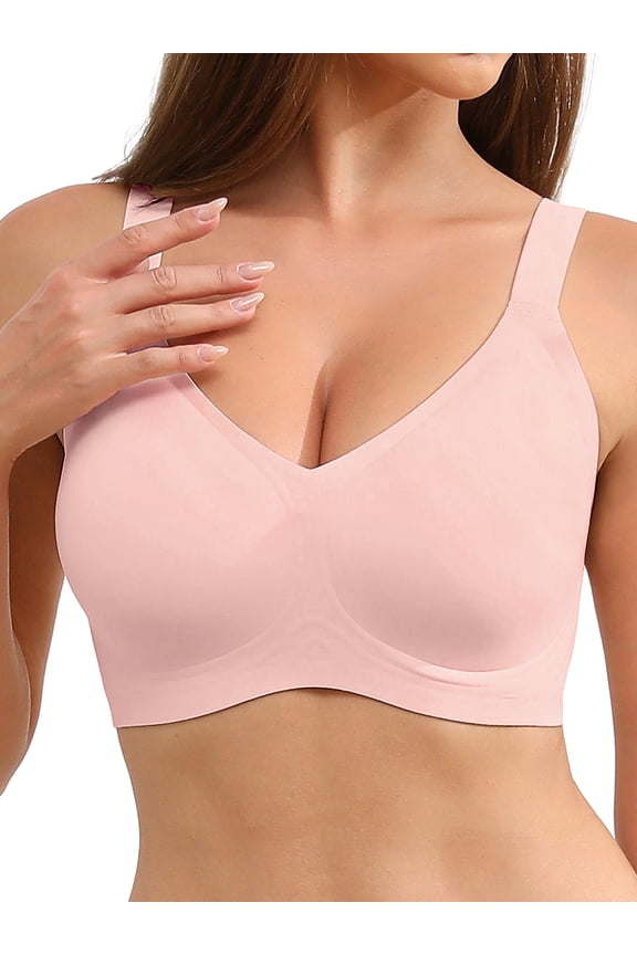 Bras for Women Supportive Wireless Push Up Bras Comfort No Underwire Full Coverage Seamless