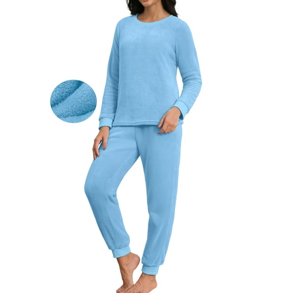 MINTREUS Womens Christmas Fannel Fuzzy Pajamas - Plush Fleece Set with Pockets | Holiday Gift & Toasty Loungewear