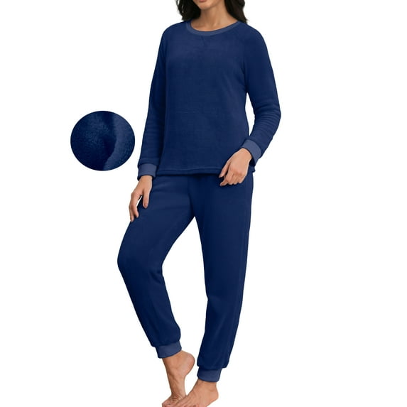 MINTREUS Womens Christmas Fannel Fuzzy Pajamas - Plush Fleece Set with Pockets | Holiday Gift & Toasty Loungewear