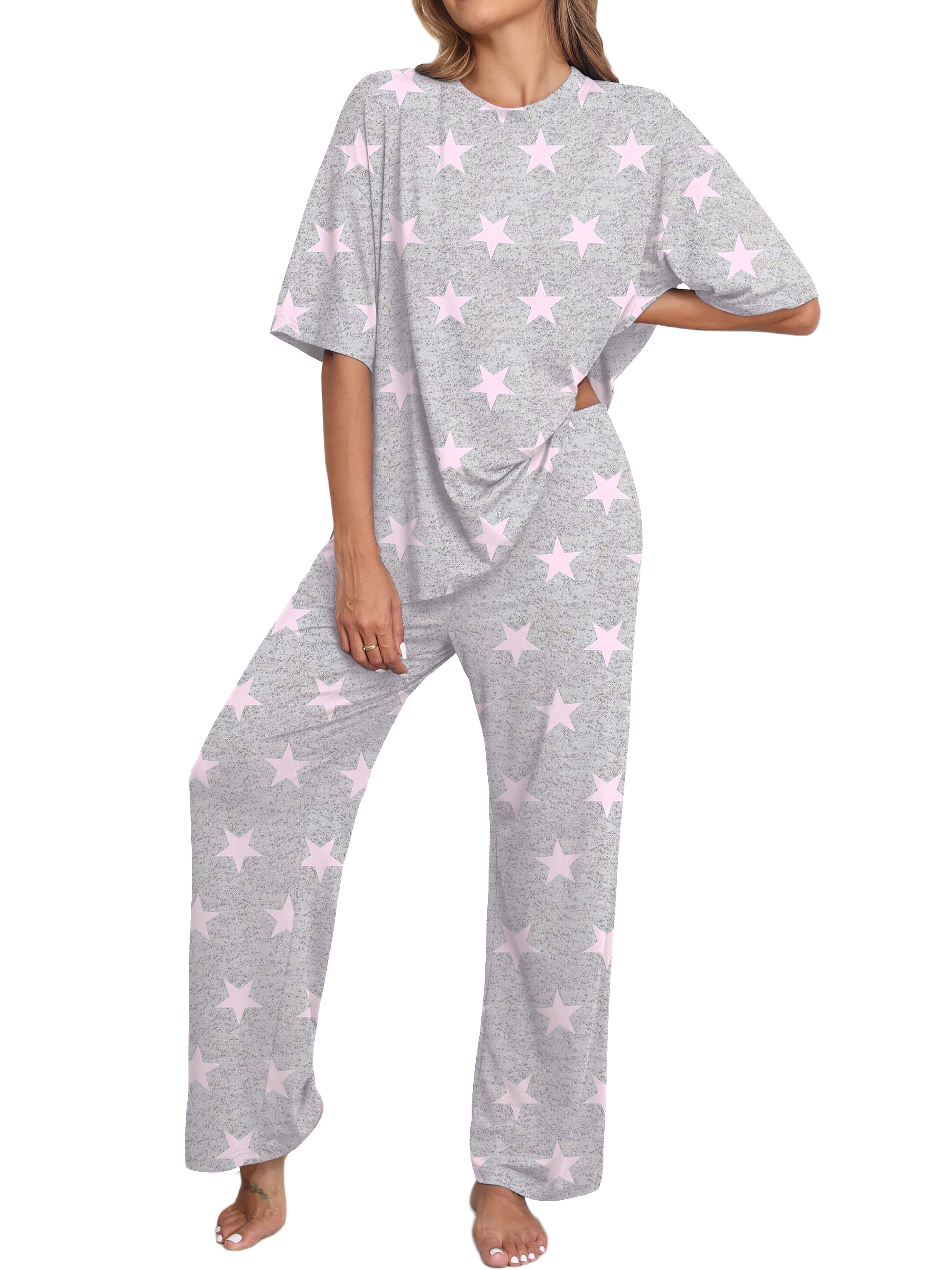 Women's Knitted Lounge Set with Micro-Flared Pants