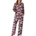 thumbnail image 1 of MINTREUS Pajamas for Women Set 2 Piece Lounge Set Long Sleeve Pjs Long Pants Sleepwear with Pockets, 1 of 9