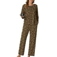 thumbnail image 1 of MINTREUS Pajamas for Women Set 2 Piece Lounge Set Long Sleeve Pjs Long Pants Sleepwear with Pockets, 1 of 8