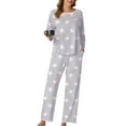 thumbnail image 1 of MINTREUS Pajamas for Women Set 2 Piece Lounge Set Long Sleeve Pjs Long Pants Sleepwear with Pockets, 1 of 8