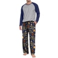 thumbnail image 1 of MINTREUS Men's Pajama Set Lightweight Sleepwear Long Sleeve Shirts and Bottoms Soft Comfy Pjs with Pockets S-4X, 1 of 7