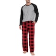 thumbnail image 1 of MINTREUS Men's Pajama Set Lightweight Sleepwear Long Sleeve Shirts and Bottoms Soft Comfy Pjs with Pockets, 1 of 7