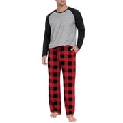 MINTREUS Men's Pajama Set Lightweight Sleepwear Long Sleeve Shirts and Bottoms Soft Comfy Pjs with Pockets