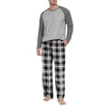 thumbnail image 1 of MINTREUS Men's Pajama Set Lightweight Sleepwear Long Sleeve Shirts and Bottoms Soft Comfy Pjs with Pockets S-4X, 1 of 7