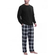 MINTREUS Mens Pajama Set 2-Piece Long Sleeve Lounge Sleepwear Pjs Sets with Pockets