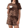 thumbnail image 1 of MINTREUS Pajama Set for Women 2 Piece Lounge Set Short Sleeve Tops and Shorts Soft Sleepwear with Pockets S-2X, 1 of 6