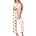 thumbnail image 1 of MINTREUS Pajama Sets for Women Short Sleeve Sleepwear Button Down Pjs Soft 2 Piece Lounge Sets with Pockets, 1 of 7