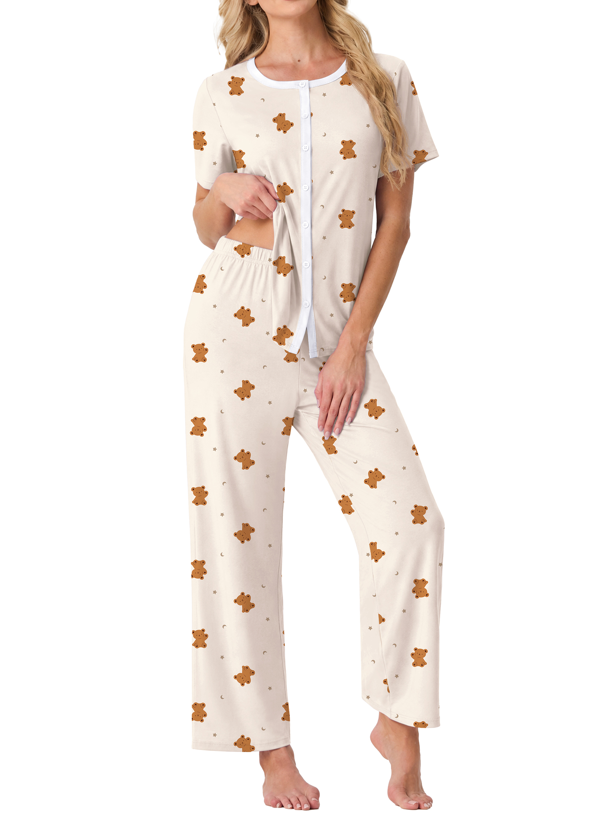 MINTREUS Pajama Sets For Women Short Sleeve Sleepwear Button Down Pjs Summer 2 Piece Lounge Sets: Should You Buy It?