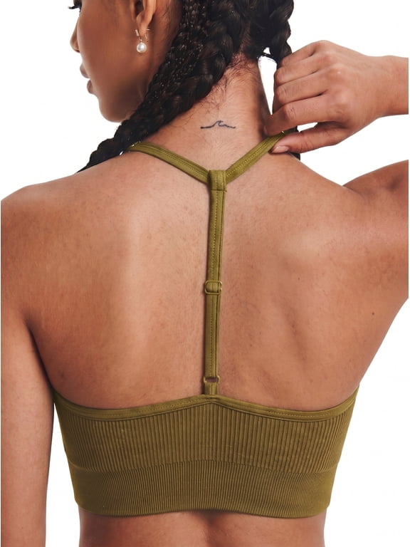 Racerback Sports Bras for Women - Padded Seamless Support Bra for Yoga Gym Workout Fitness