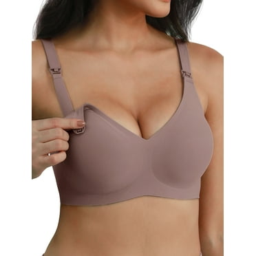 MINTREUS Nursing Bras for Breastfeeding Seamless Comfort Maternity Bra Pregnancy Sleep Bralette with Extra Extender