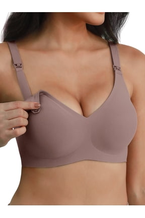 Nursing Bras for Breastfeeding Seamless Comfort Maternity Bra Pregnancy Sleep Bralette with Extra Extender