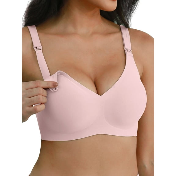 MINTREUS Nursing Bras for Breastfeeding Seamless Comfort Maternity Bra Pregnancy Sleep Bralette with Extra Extender